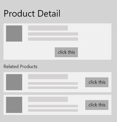 Product detail view