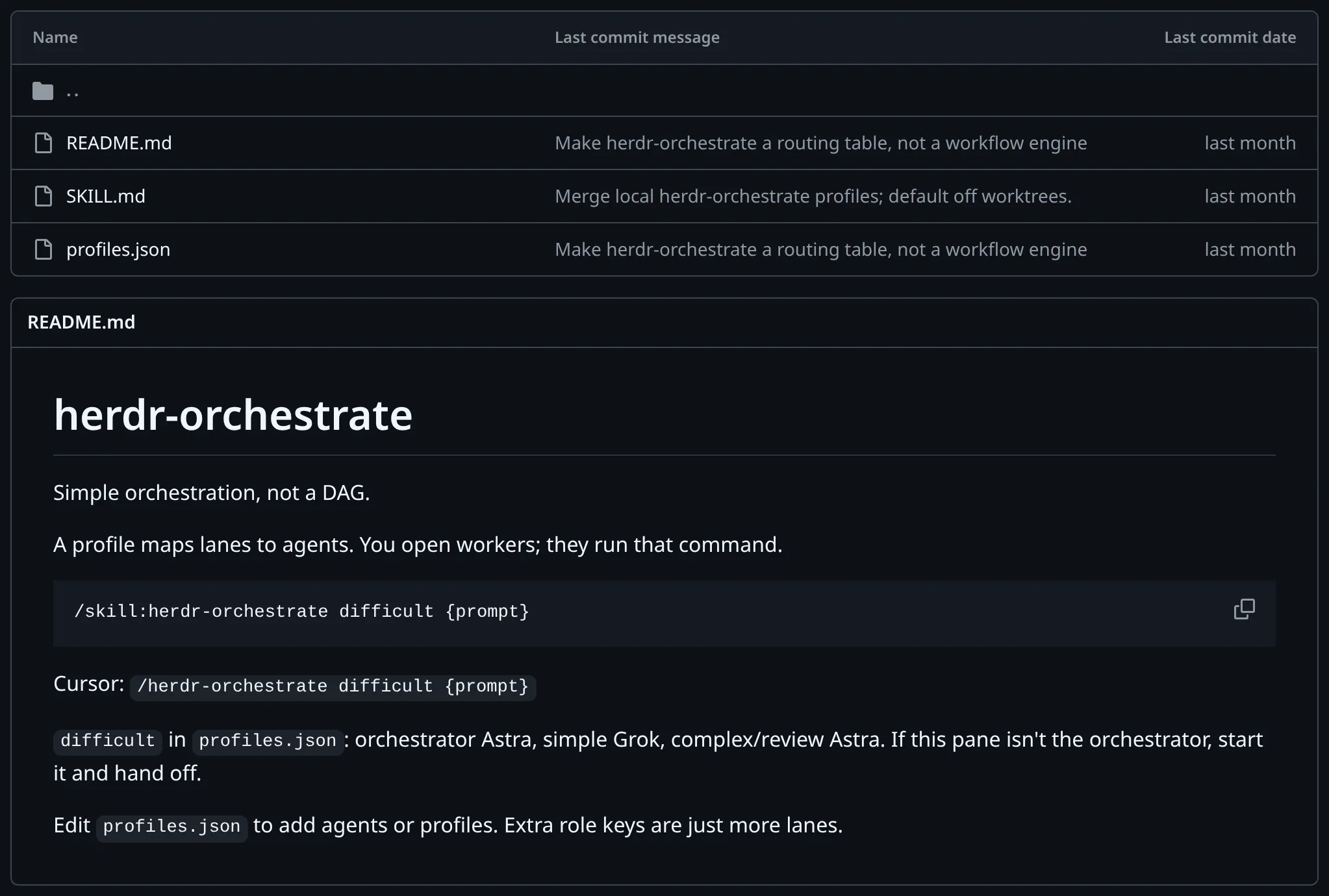 The herdr-orchestrate skill on GitHub