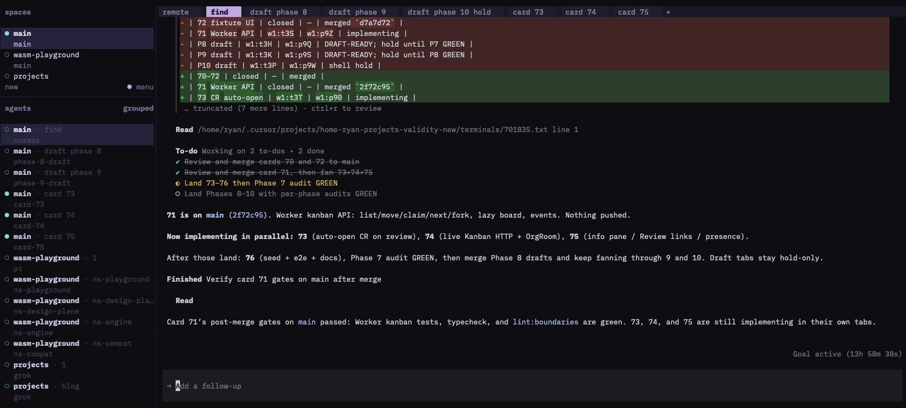 Herdr panes: a watcher tab coordinating other agent panes