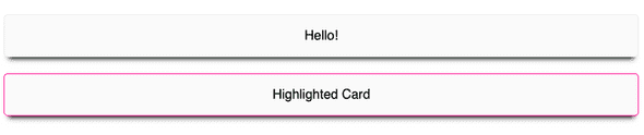 hightlight card